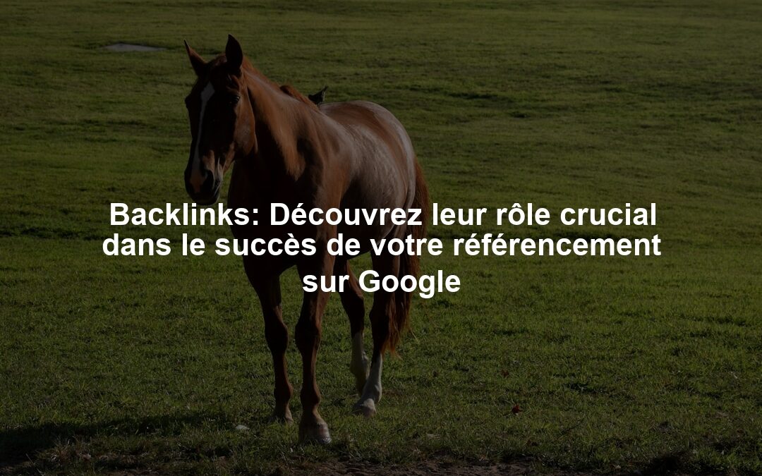 Backlinks: Découvrez leur rôle crucial dans le succès de votre référencement sur Google